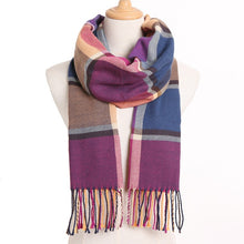 Load image into Gallery viewer, [VIANOSI] 2019 Plaid Winter Scarf Women Warm Foulard Solid Scarves Fashion Casual Scarfs Cashmere Bufandas Hombre