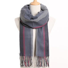 Load image into Gallery viewer, [VIANOSI] 2019 Plaid Winter Scarf Women Warm Foulard Solid Scarves Fashion Casual Scarfs Cashmere Bufandas Hombre